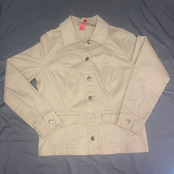 Chico’s tan jean jacket - Picture 1 of 3